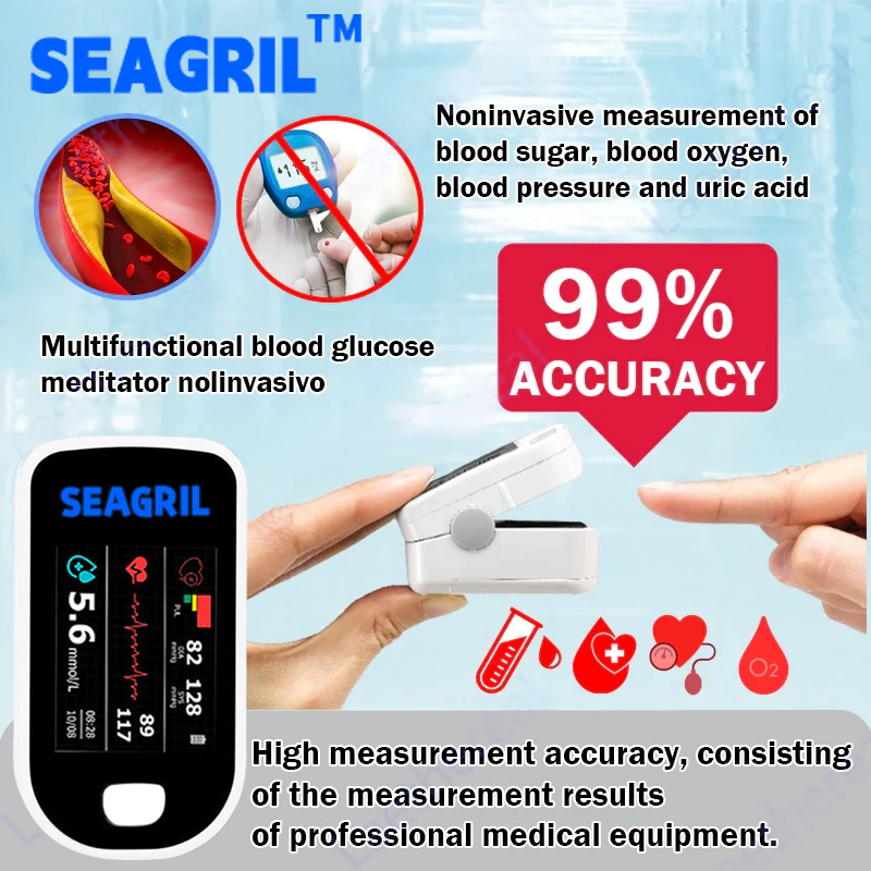 SEAGRIL® Advanced Non-Invasive GlucoseMonitor-99.9% Accuracy + Exclusive Gift ✅TGA Approved