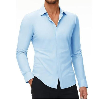 Men’s 16-Way Stretch Slim Fit Dress Shirt, Wrinkle-Free