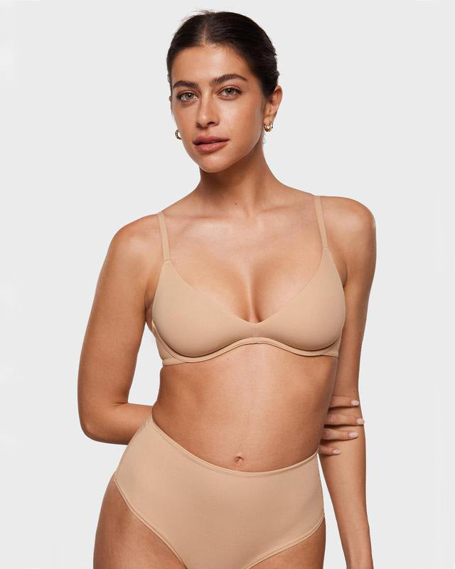 Women's Infeela Plus Plunge Bra - Unlined Underwire Sexy Demi Balconette Bras