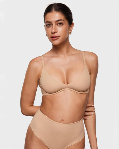 Women's Infeela Plus Plunge Bra - Unlined Underwire Sexy Demi Balconette Bras