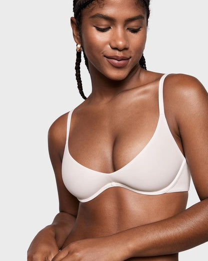 Women's Infeela Plus Plunge Bra - Unlined Underwire Sexy Demi Balconette Bras