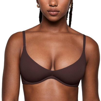 Women's Infeela Plus Plunge Bra - Unlined Underwire Sexy Demi Balconette Bras