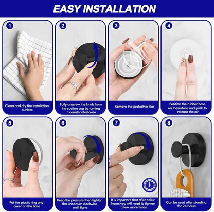 Strong Suction Cup Hooks – Removable, No-Drill Bathroom & Shower Hooks