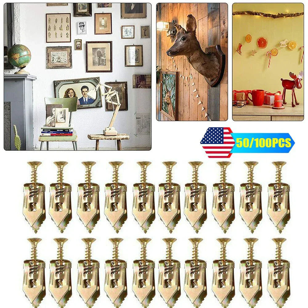 🔥LAST DAY SALE-80% OFF🔥-100PCS/200PCS Self-Drilling Drywall Anchors Kit No Drill Needed Easy Hang